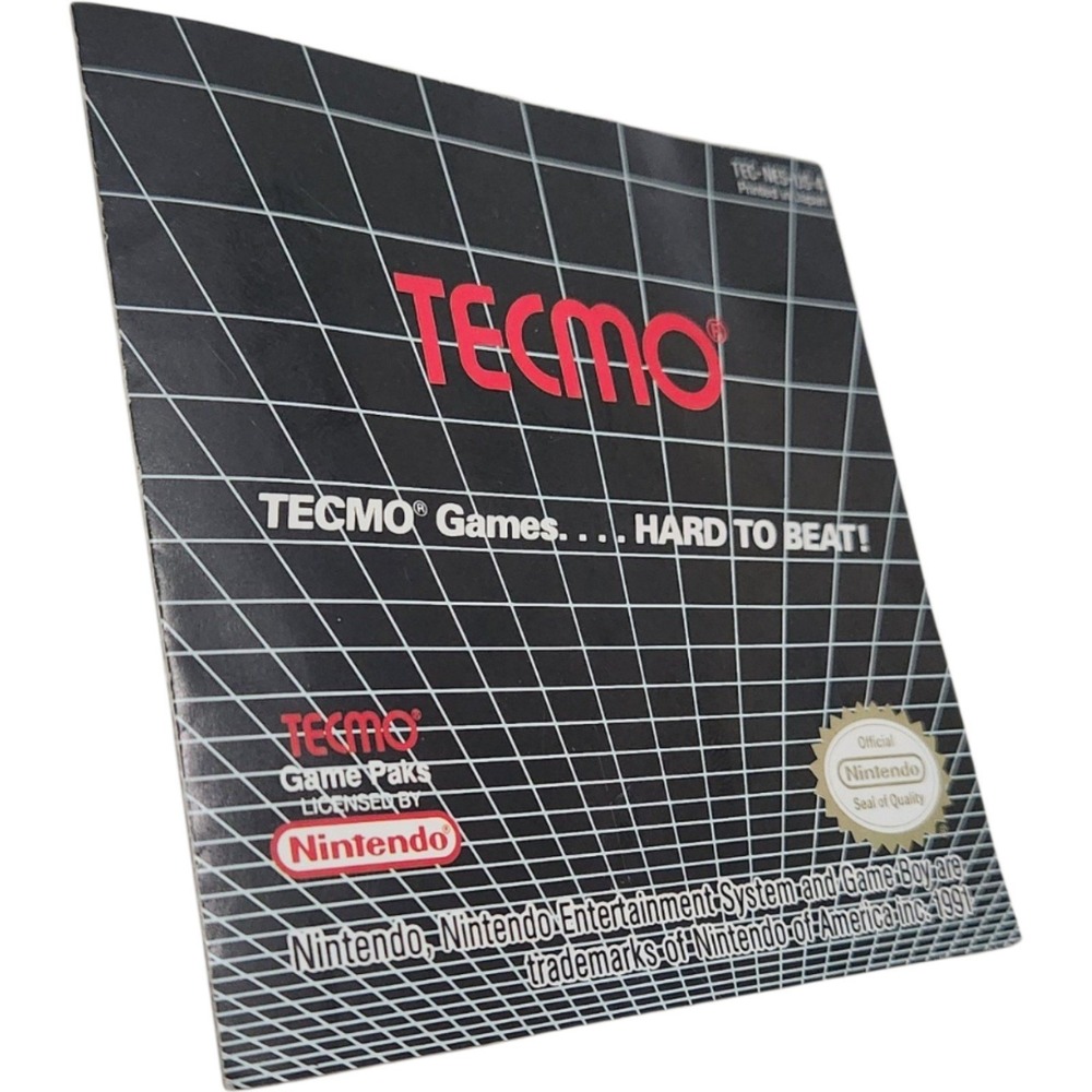 Vintage 1991 Tecmo Games NES Game Boy Poster Insert Ninja Gaiden III Tecmo Bowl